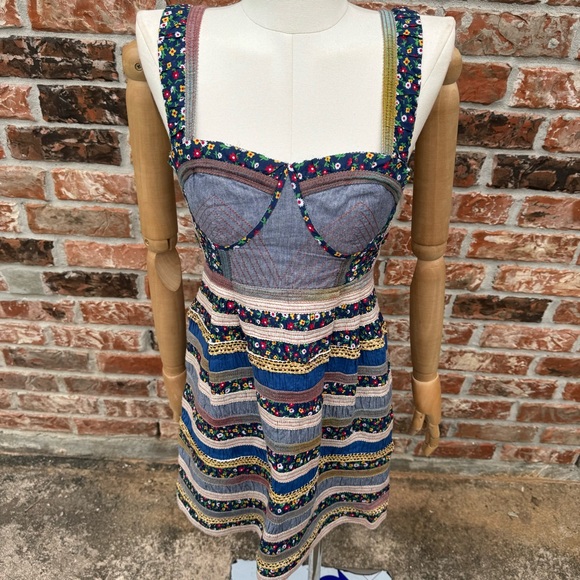 Free People Corinne denim and floral dress / 0 / Excellent condition - Picture 8 of 17